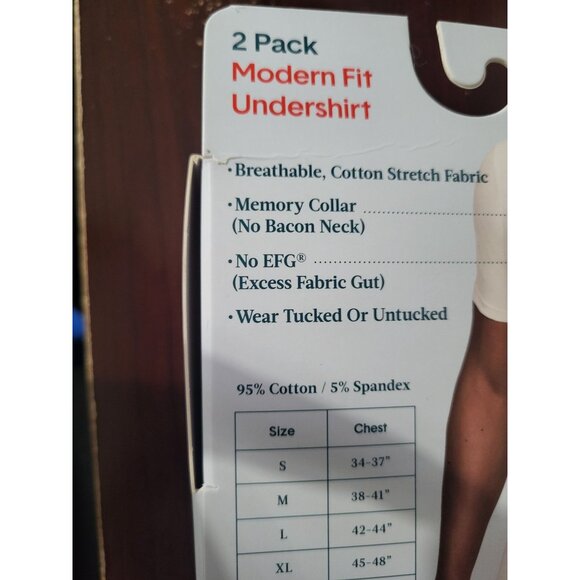 Tommy John Men's 2 Pack Modern Fit Undershirt Crew Neck Cotton Stretch LG Black - Picture 4 of 4